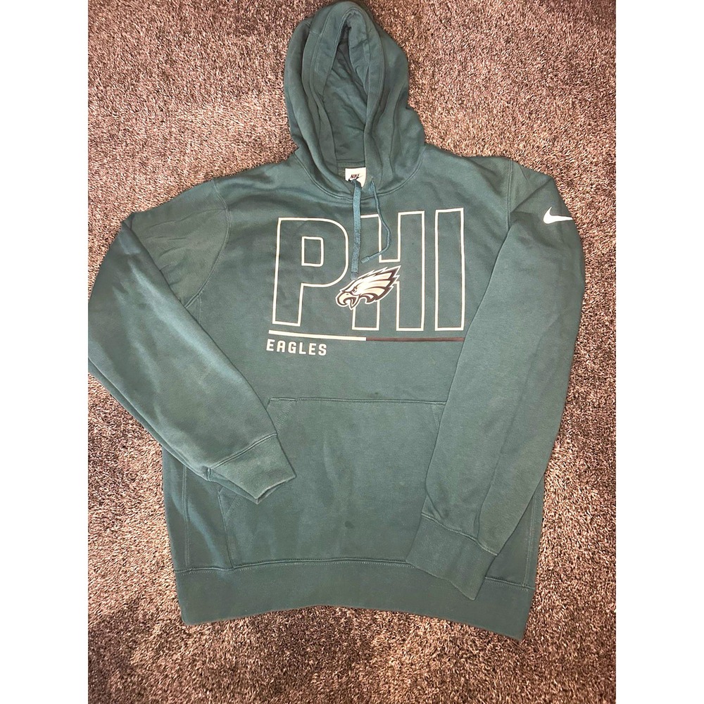 Nike Philadelphia Eagles Hoodie Mens Small Green PHI Logo NFL Football Swoosh